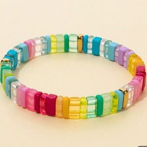 Colorful Acrylic Beaded Bracelet